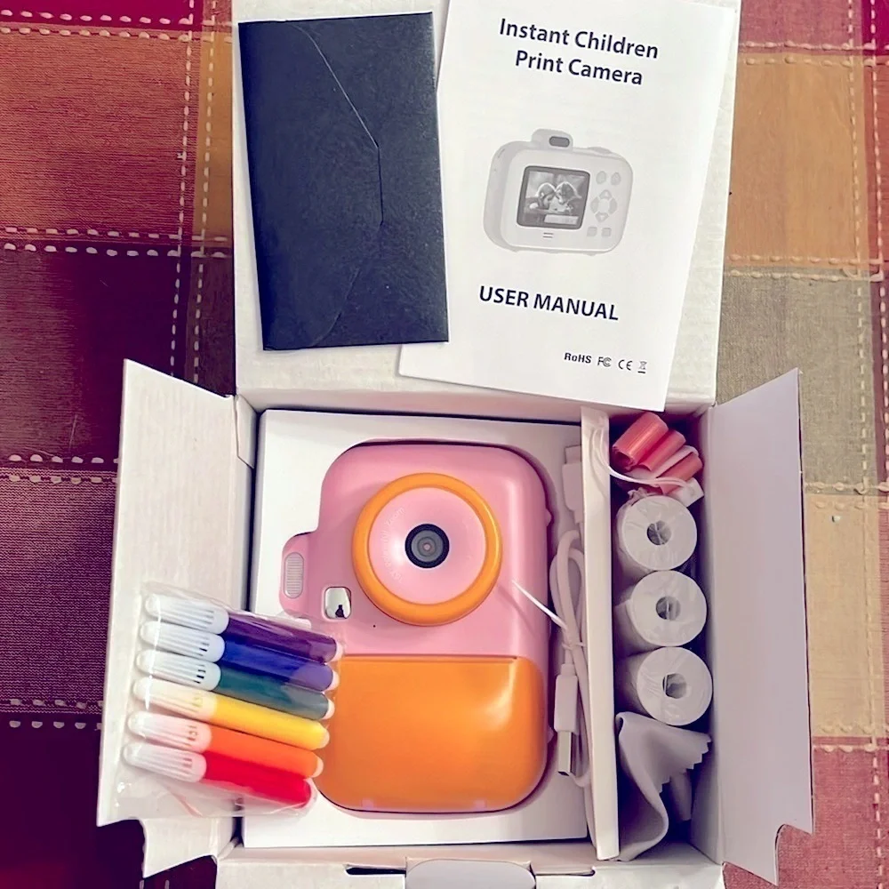 Brand New Kids Instant Print Digital Camera Thermal Photo Prints 32GB SD Card